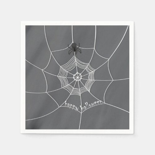 Spooky Spider in Spider Web Napkins