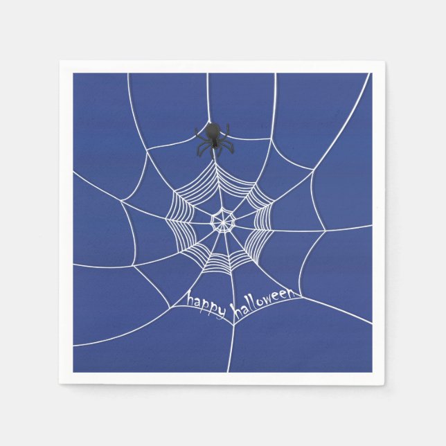 Spooky Spider in Spider Web Napkins (Front)