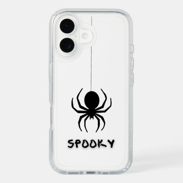 Spooky Spider iPhone 16 Case | Halloween Design (Front)