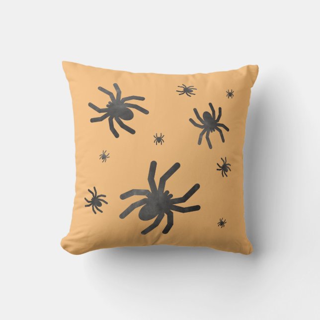 Spooky Spider Throw Pillow (Front)