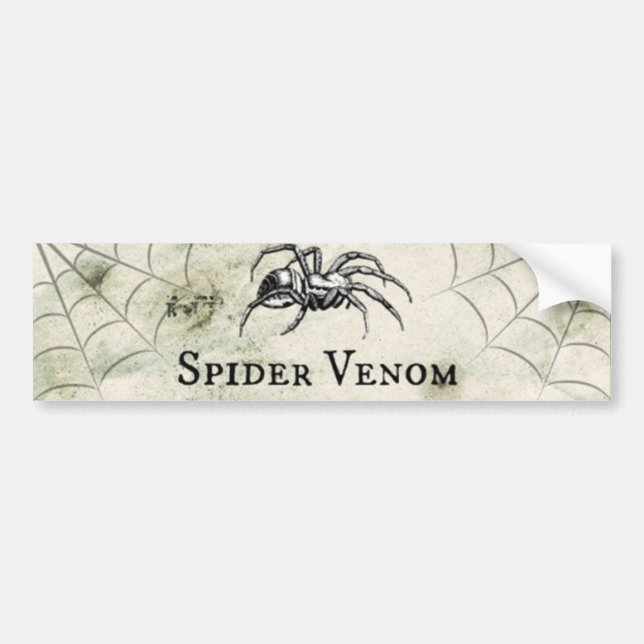 Spooky Spider Venom Halloween Car Bumper Sticker (Front)