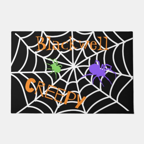 Spooky Spider Web Doormat