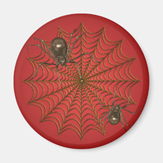 Spooky Spiders in Web Magnet