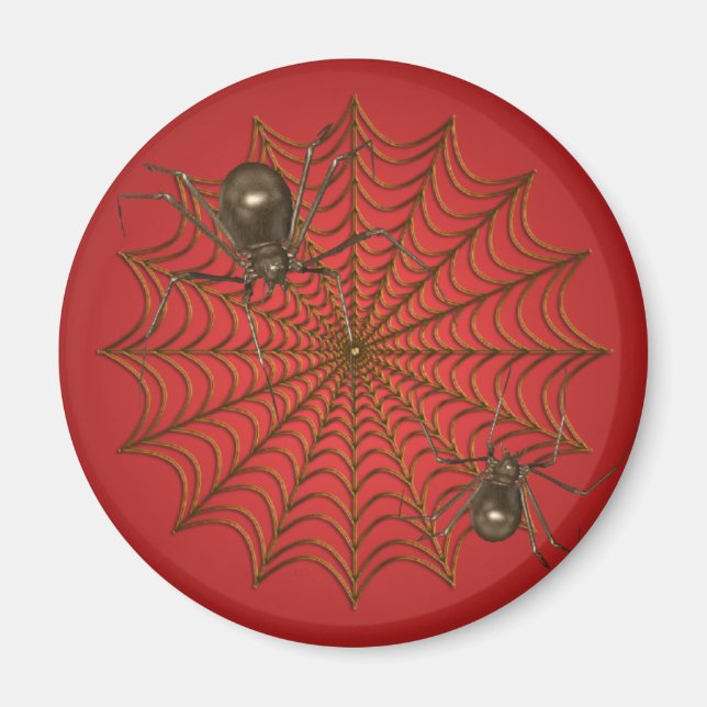 Spooky Spiders in Web Magnet (Front)