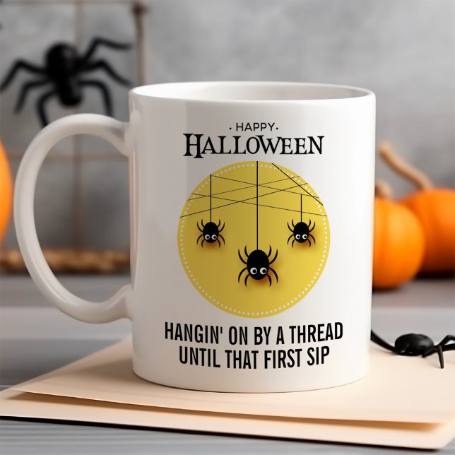 Spooky Spiders with Web Customizable Halloween Coffee Mug (Creator Uploaded)