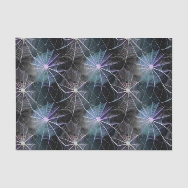 Spooky Spiderweb Seamless Design Tissue Paper (Front)
