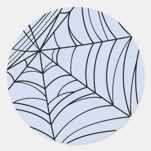 Spooky Spiderwebs Creepy Halloween Party Classic Round Sticker