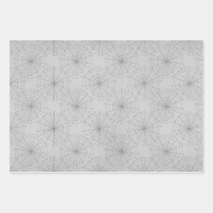 Spooky Spiderwebs Wrapping Paper Sheets