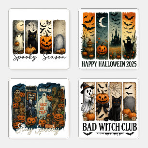Spooky Spirits: Halloween Coaster Collection Set