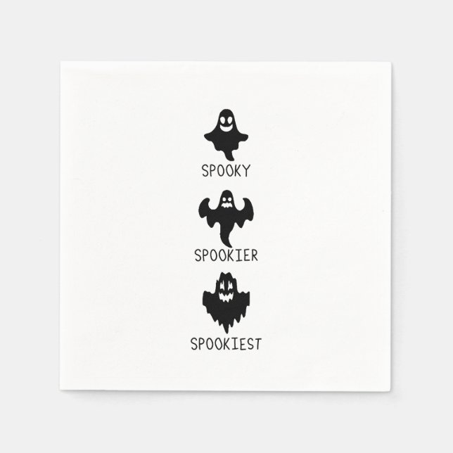 Spooky spookier spookiest napkins (Front)
