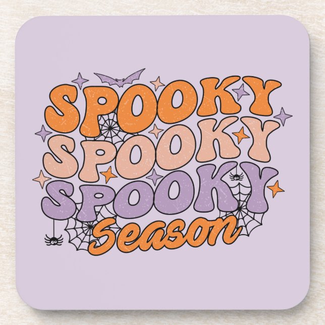 Spooky Spooky Spooky Season Beverage Coaster (Front)