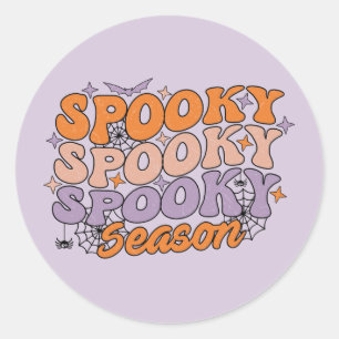Spooky Spooky Spooky Season Classic Round Sticker