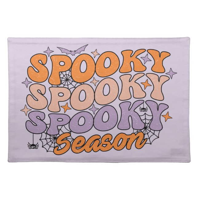 Spooky Spooky Spooky Season Cloth Placemat (Front)