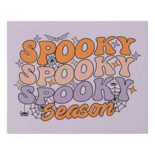 Spooky Spooky Spooky Season Faux Canvas Print