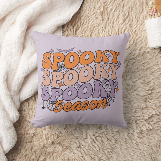 Spooky Spooky Spooky Season Throw Pillow (Blanket)