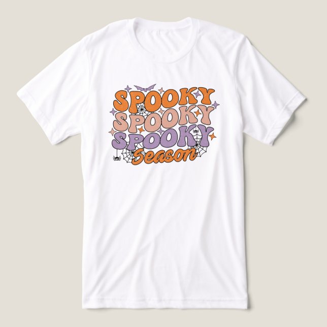 Spooky Spooky Spooky Season Tri-Blend Shirt (Design Front)
