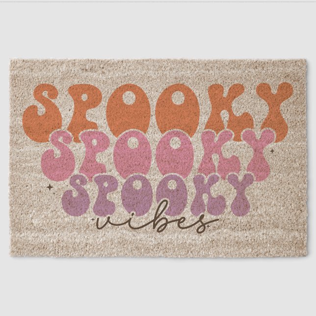 Spooky Spooky Spooky Vibes Fiber Doormat (Front)