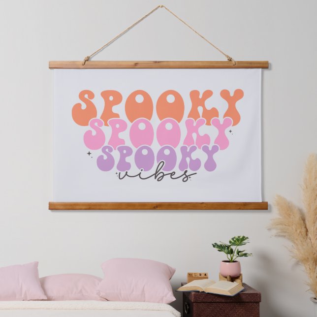Spooky Spooky Spooky Vibes Hanging Tapestry (Bedroom)