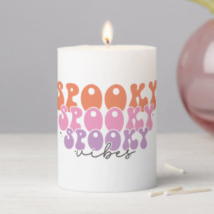Spooky Spooky Spooky Vibes Pillar Candle
