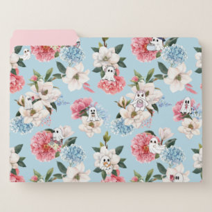 Spooky Spring Floral Ghost File Golders Folder