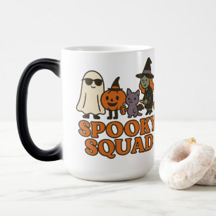 Spooky Squad Cute Ghost Witch Pumpkin Cat Design Color Morph Mug