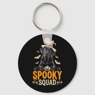 Spooky Squad Halloween Black Labrador Outfit For Keychain