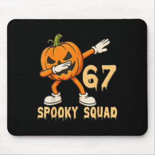 Spooky Squad Pumpkin 67 Halloween Meme 6 7 Numbers Mouse Pad