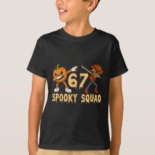 Spooky Squad Pumpkin 67 Halloween Meme 6 7 Numbers T-Shirt