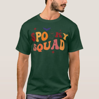 SPOOKY SQUAD Retro Groovy Cousin Crew Floral Ghost T-Shirt