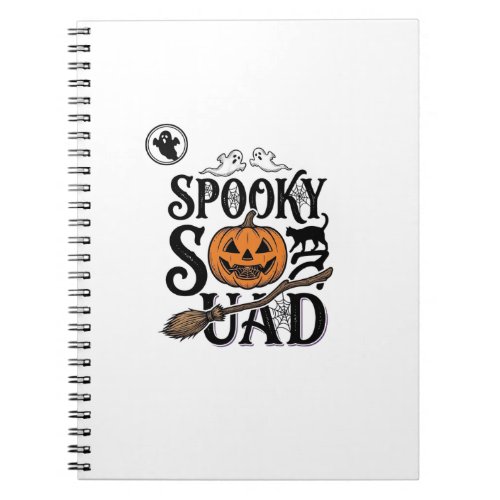 Spooky Squad Shirt Vintage Halloween Group Design_ Notebook
