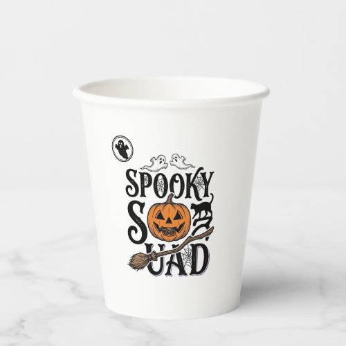 Spooky Squad Shirt Vintage Halloween Group Design_ Paper Cups