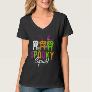 Spooky Squad Teeth Dental Dentist Witch Halloween  T-Shirt