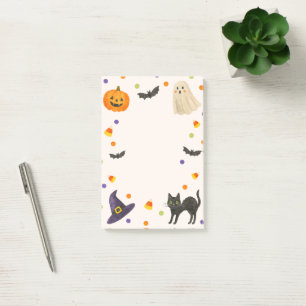 Spooky Stationery, Ghost & Pumpkin Post-it Notes