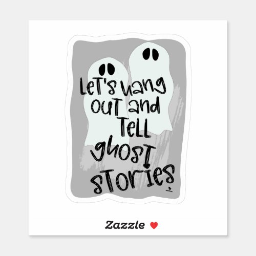 Spooky Stories Funny Scary Ghost Halloween Sticker