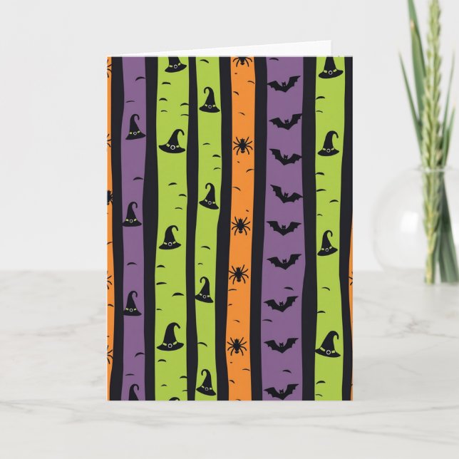 Spooky Striped Night Card (Front)
