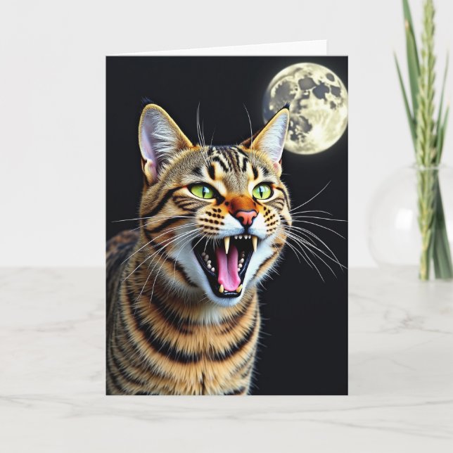 Spooky Striped Roar Card (Front)