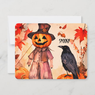 Spooky Stylish Flat Holiday Card