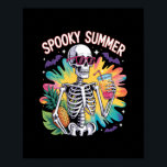 Spooky Summer Beach Vacation Poster<br><div class="desc">Sun,  sand,  and spooks—this design brings horror to your vacation look. Great for beach days with a Halloween heart. Creepy,  casual,  and cool.</div>
