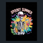 Spooky Summer Beach Vacation Poster<br><div class="desc">Sun,  sand,  and spooks—this design brings horror to your vacation look. Great for beach days with a Halloween heart. Creepy,  casual,  and cool.</div>