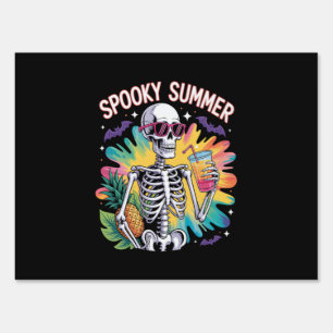 Spooky Summer Beach Vacation Sign