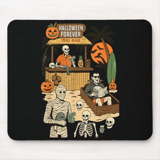 Spooky Summer Halloween Retro Summer Horror Mouse Pad (Front)