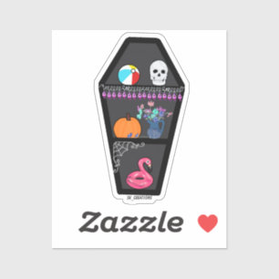 Spooky Summer Mysterious Oddity Shelf Sticker
