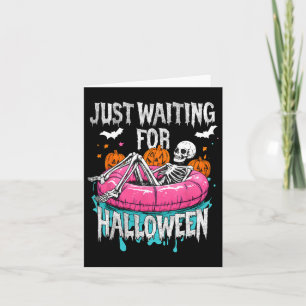 Spooky Summer Skeleton Just Waiting For Halloween Card