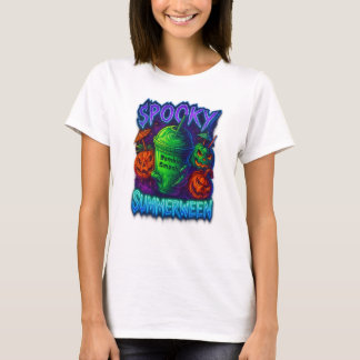 Spooky Summerween Neon Halloween Mash up T-Shirt