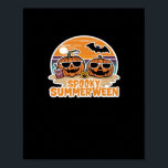 Spooky Summerween - Pumpkins On The Beach Classic Poster<br><div class="desc">Pumpkins on the beach? Yes,  it’s a thing. Celebrate spooky season under the sun with this fun design. Perfect for Halloween lovers with a love for waves.</div>