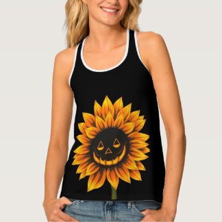 Spooky Sunflower Smile Women’s Tank Top