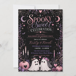 Spooky Sweet Halloween Engagement Party Invitation