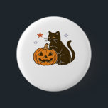 Spooky Sweet Halloween Kitty Classic T-Shirt Button<br><div class="desc">Spooky Sweet Halloween Kitty Classic T-Shirt</div>