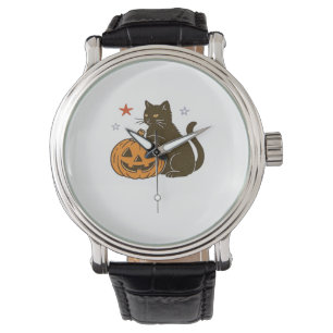 Spooky Sweet Halloween Kitty Classic T-Shirt Watch