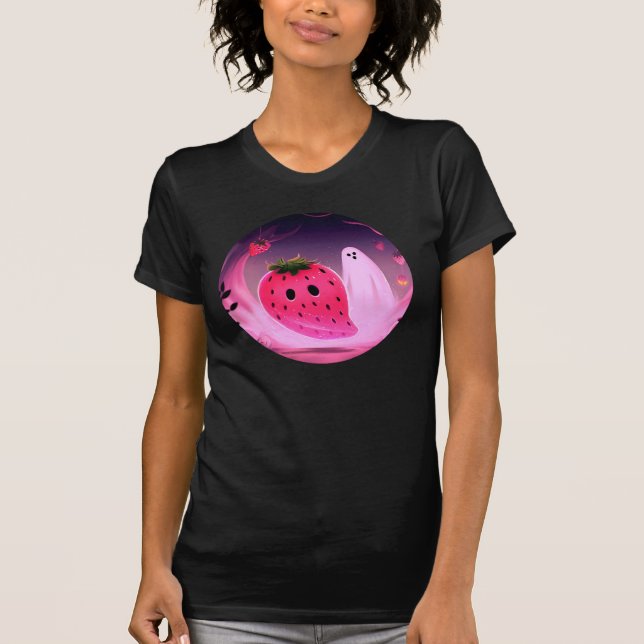 Spooky Sweet Halloween Strawberry Ghost Shirt (Front)